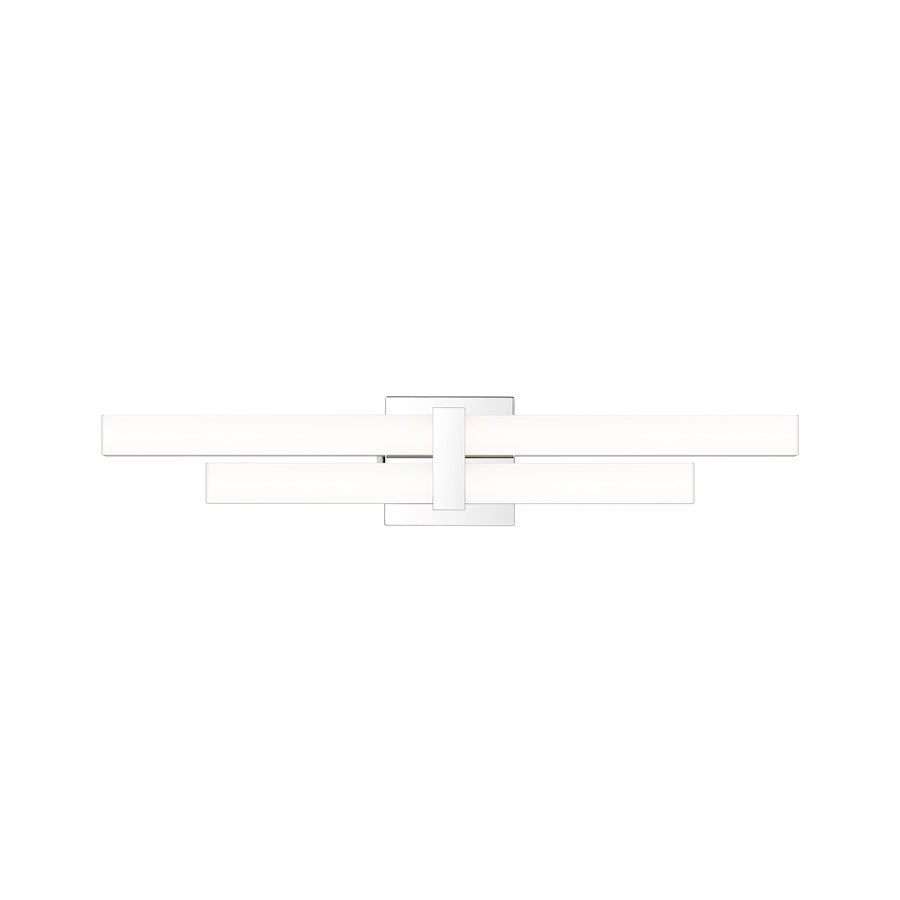 2 Light 25" Bathroom Vanity Light, Chrome