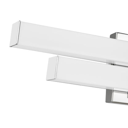 2 Light 25" Bathroom Vanity Light, Chrome