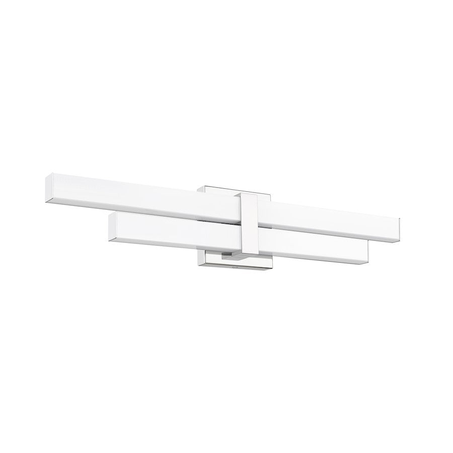 2 Light 25" Bathroom Vanity Light, Chrome