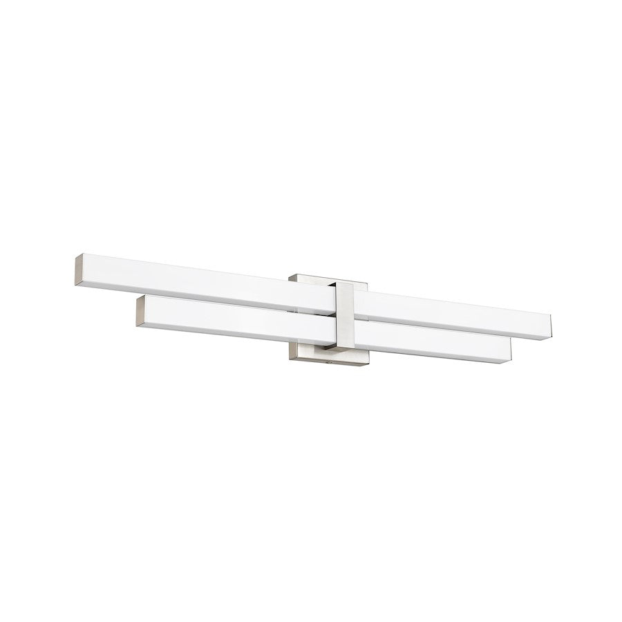 2 Light 32" Bathroom Vanity Light, Brushed Nickel