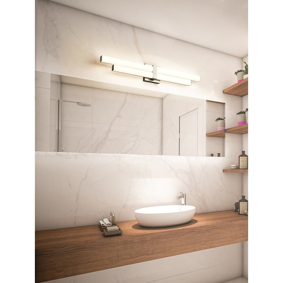 2 Light 32" Bathroom Vanity Light, Brushed Nickel