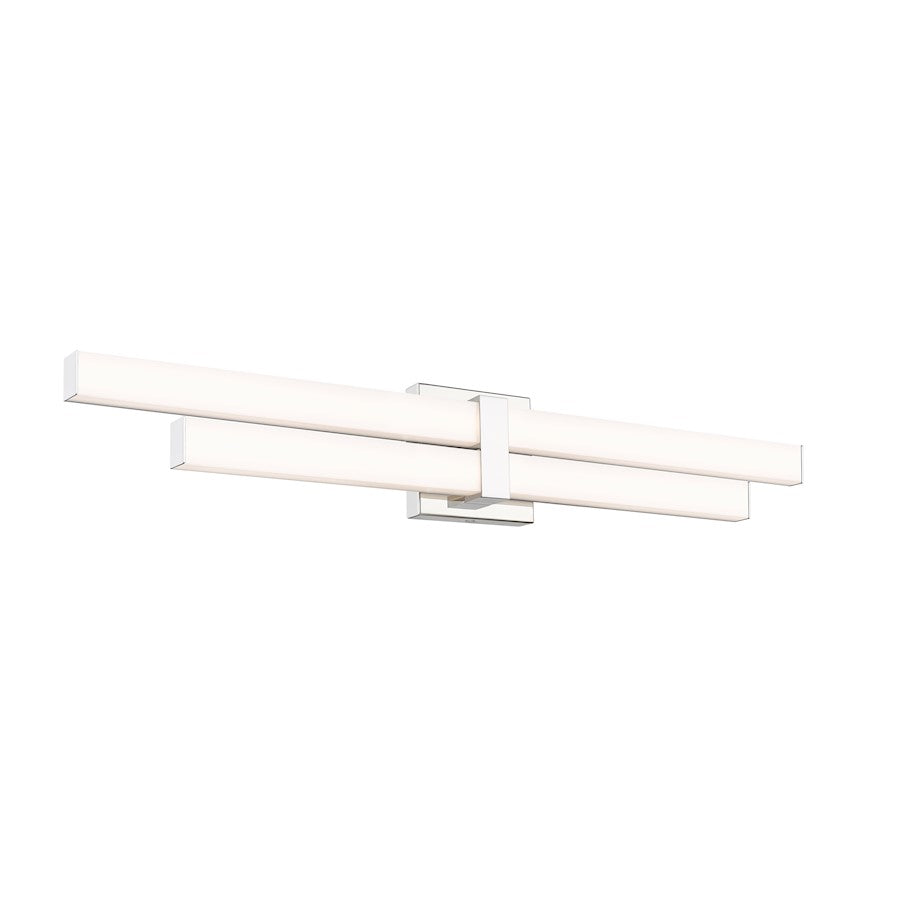 2 Light 32" Bathroom Vanity Light, Chrome