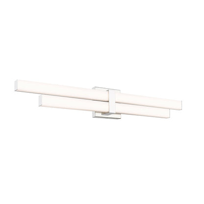 2 Light 32" Bathroom Vanity Light, Chrome