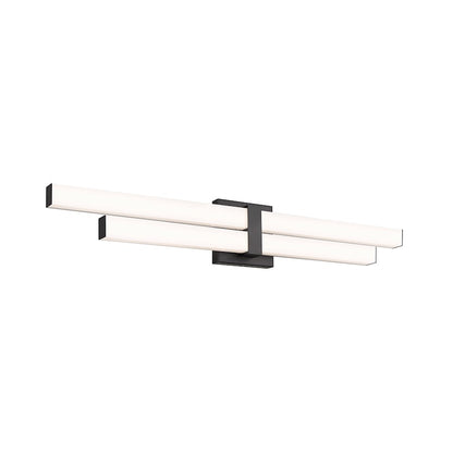 2 Light 32" Bathroom Vanity Light, Matte Black