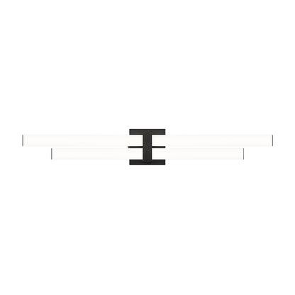 2 Light 32" Bathroom Vanity Light, Matte Black