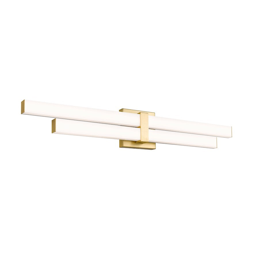 2 Light 32" Bathroom Vanity Light, Modern Gold