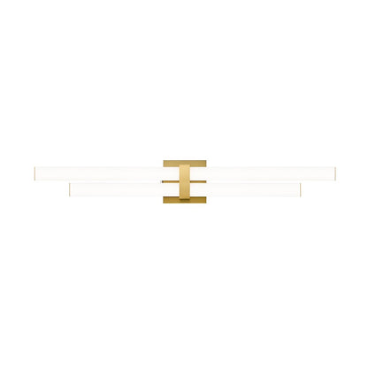 2 Light 32" Bathroom Vanity Light, Modern Gold