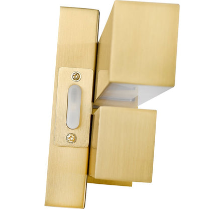 2 Light 32" Bathroom Vanity Light, Modern Gold