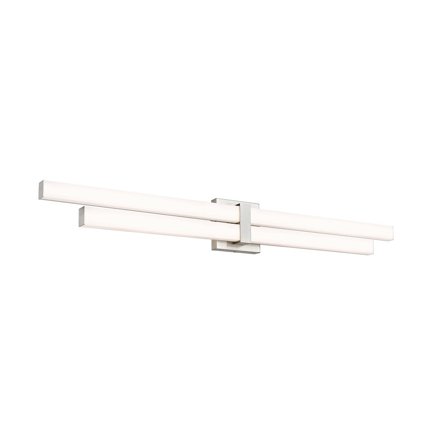 2 Light 40" Bathroom Vanity Light, Brushed Nickel