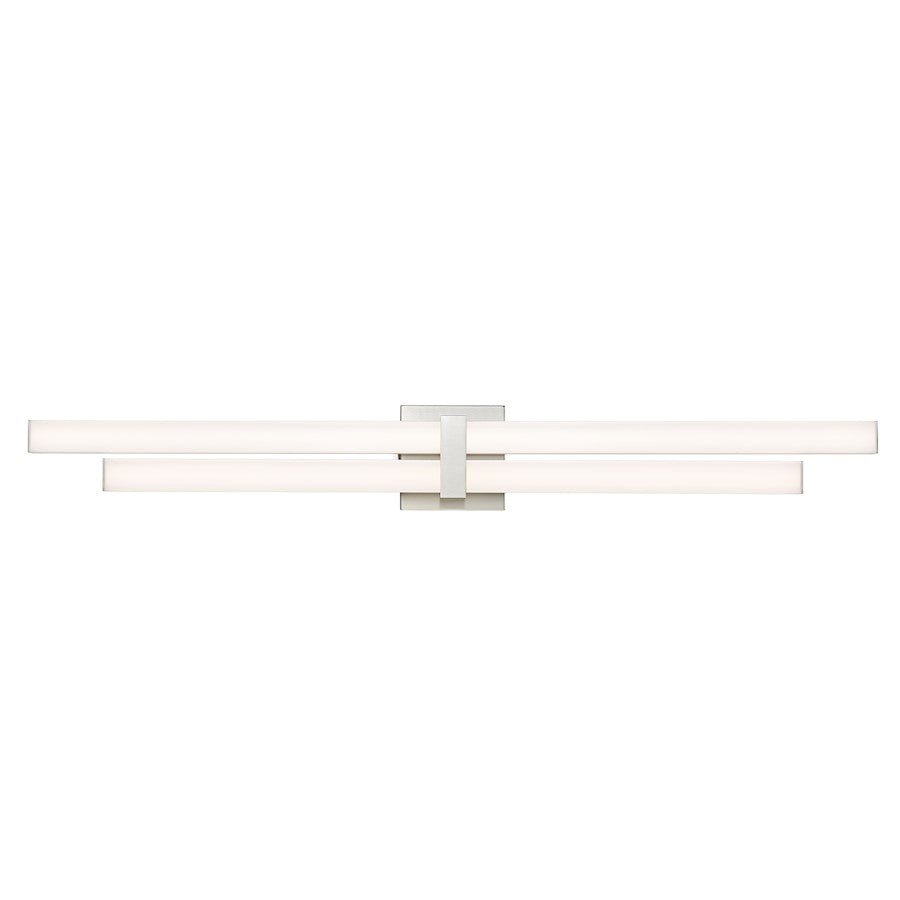 2 Light 40" Bathroom Vanity Light, Brushed Nickel