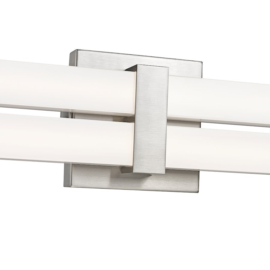 2 Light 40" Bathroom Vanity Light, Brushed Nickel