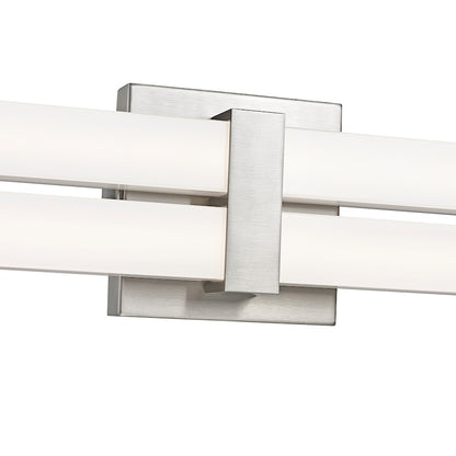 2 Light 40" Bathroom Vanity Light, Brushed Nickel