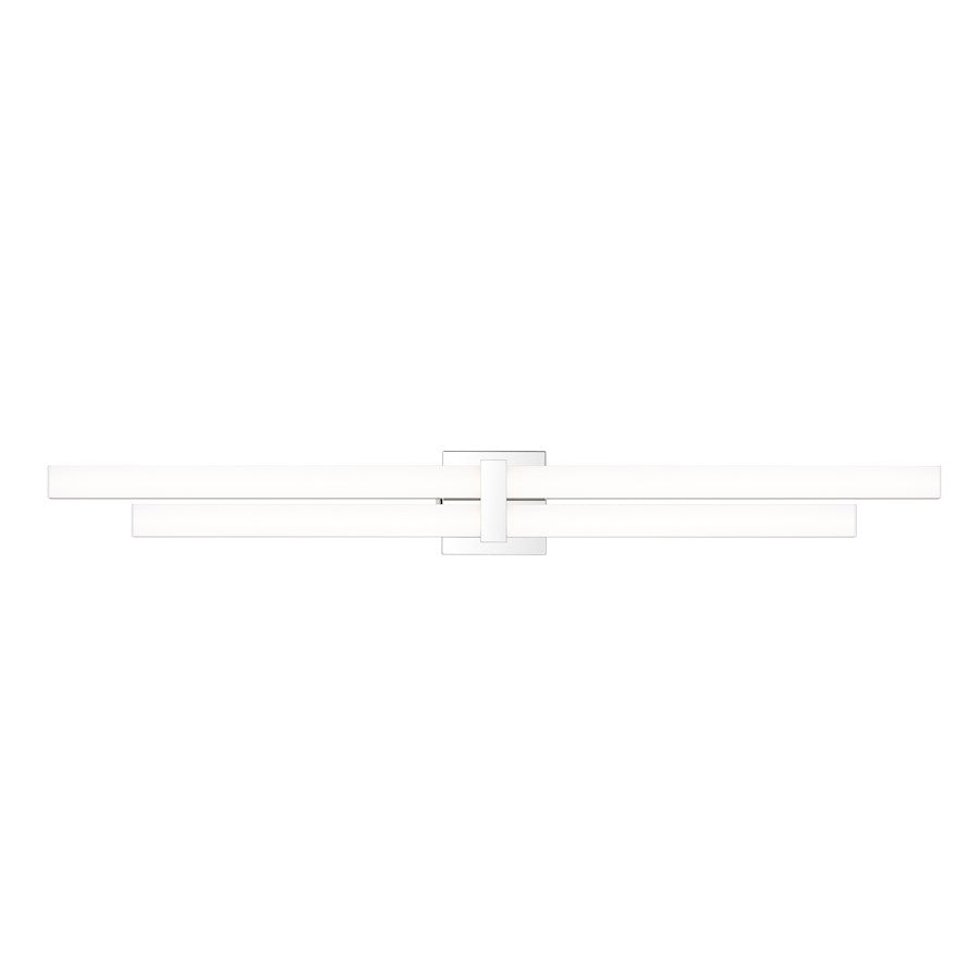 2 Light 40" Bathroom Vanity Light, Chrome