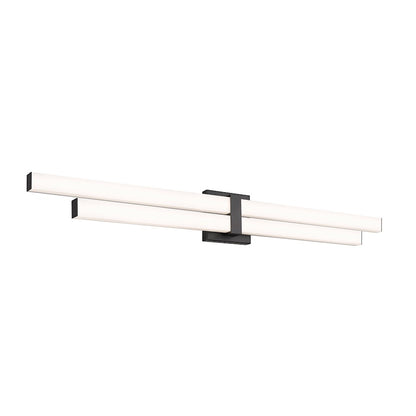 2 Light 40" Bathroom Vanity Light, Matte Black