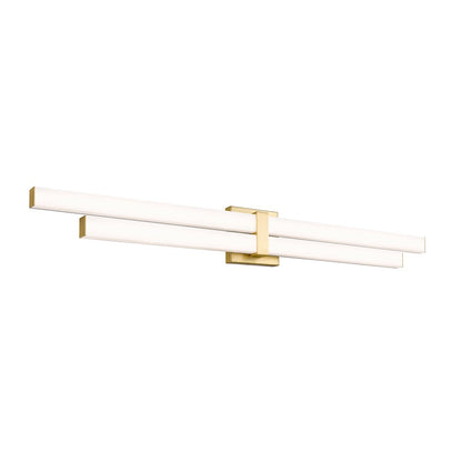 2 Light 40" Bathroom Vanity Light, Modern Gold