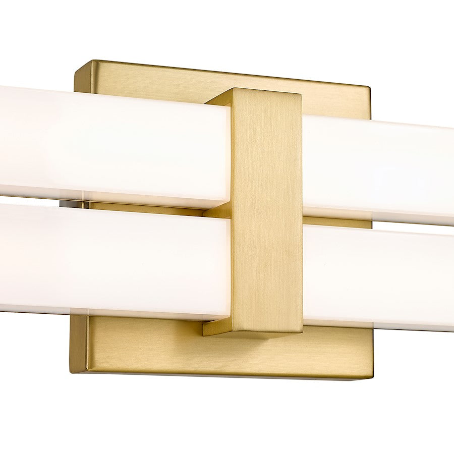 2 Light 40" Bathroom Vanity Light, Modern Gold