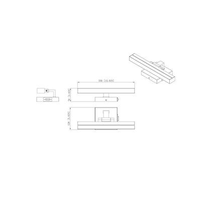 1 Light 13" Bathroom Vanity Light, Brushed Nickel