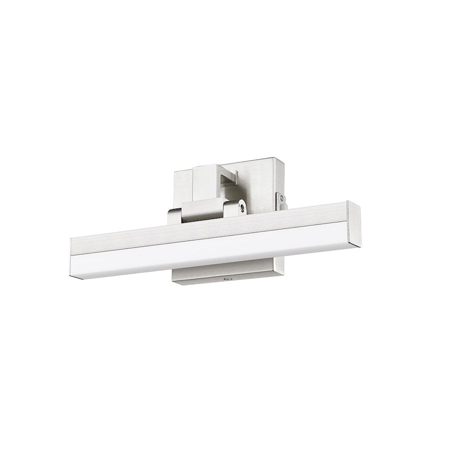 1 Light 13" Bathroom Vanity Light, Brushed Nickel