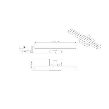 1 Light 18" Bathroom Vanity Light, Chrome