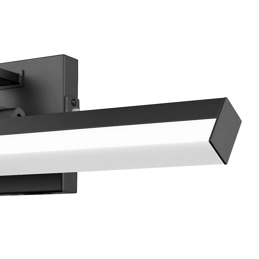 1 Light 18" Bathroom Vanity Light, Matte Black