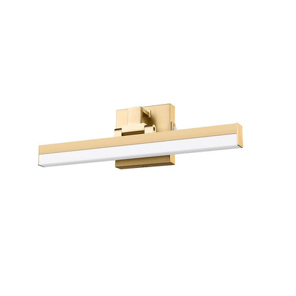 1 Light 18" Bathroom Vanity Light, Modern Gold