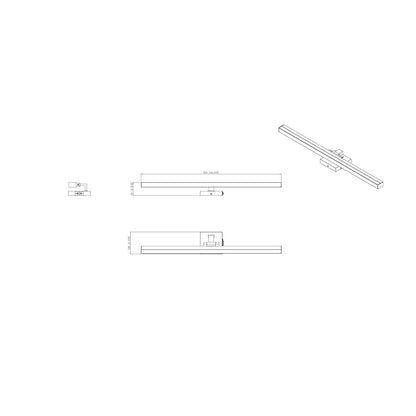 1 Light 32" Bathroom Vanity Light, Modern Gold