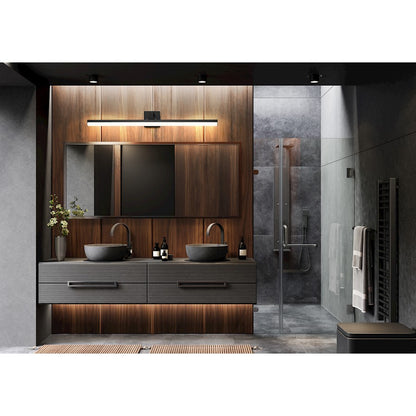 1 Light 40" Bathroom Vanity Light, Matte Black