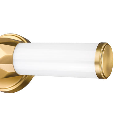 1 Light 18" Bathroom Vanity Light, Modern Gold