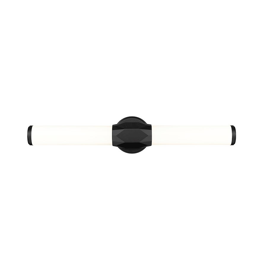 1 Light 25" Bathroom Vanity Light, Matte Black