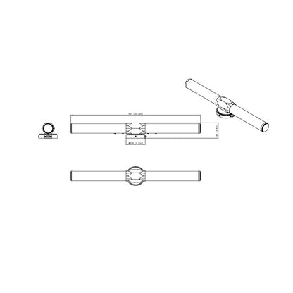 1 Light 32" Bathroom Vanity Light, Modern Gold