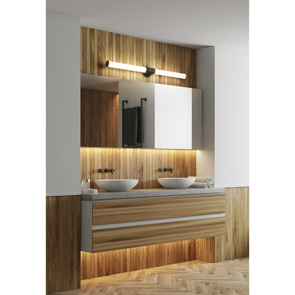 1 Light 40" Bathroom Vanity Light, Matte Black