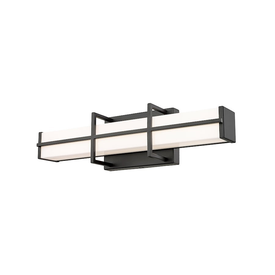 1 Light 18" Bathroom Vanity Light, Matte Black