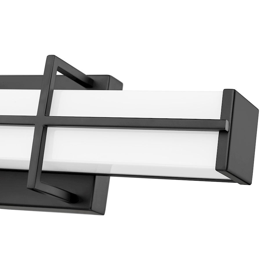 1 Light 18" Bathroom Vanity Light, Matte Black
