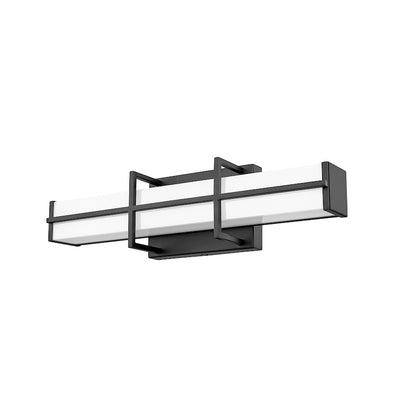 1 Light 18" Bathroom Vanity Light, Matte Black