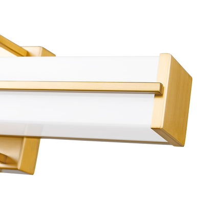 1 Light 18" Bathroom Vanity Light, Modern Gold