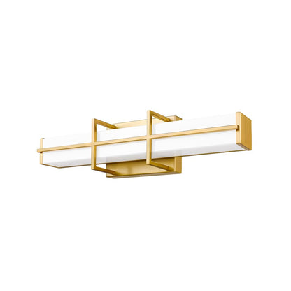 1 Light 18" Bathroom Vanity Light, Modern Gold