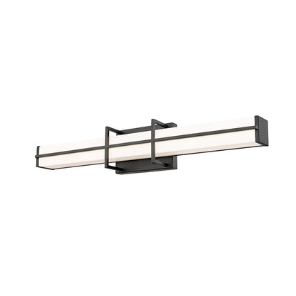 1 Light 25" Bathroom Vanity Light, Matte Black