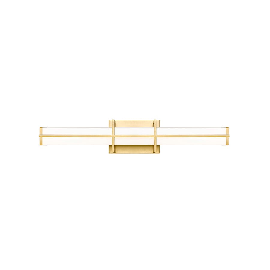 1 Light 25" Bathroom Vanity Light, Modern Gold