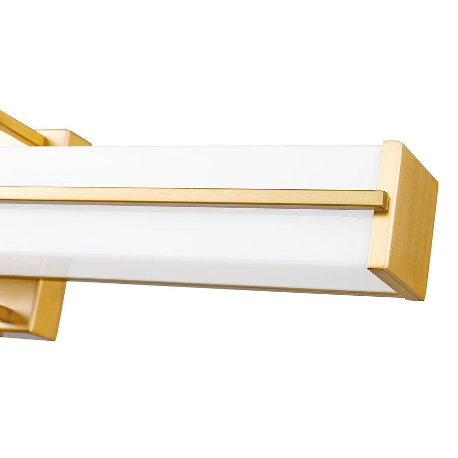 1 Light 25" Bathroom Vanity Light, Modern Gold