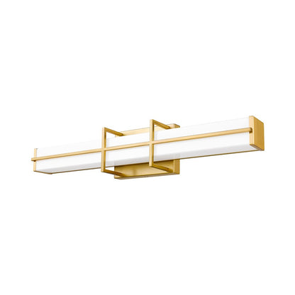 1 Light 25" Bathroom Vanity Light, Modern Gold