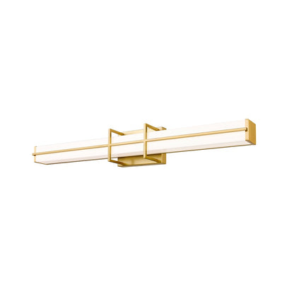 1 Light 32" Bathroom Vanity Light, Modern Gold