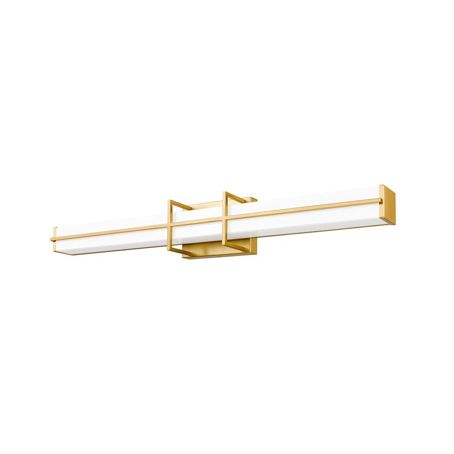 1 Light 32" Bathroom Vanity Light, Modern Gold