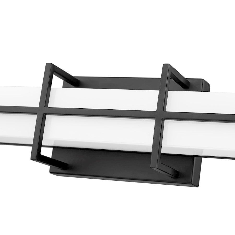 1 Light 40" Bathroom Vanity Light, Matte Black