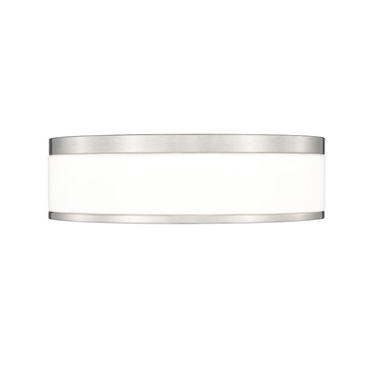 Z-Lite Ballord 1 Light 12" Flush Mount, Brushed Nickel/Frosted