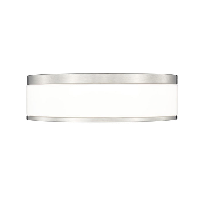 Z-Lite Ballord 1 Light 12" Flush Mount, Brushed Nickel/Frosted