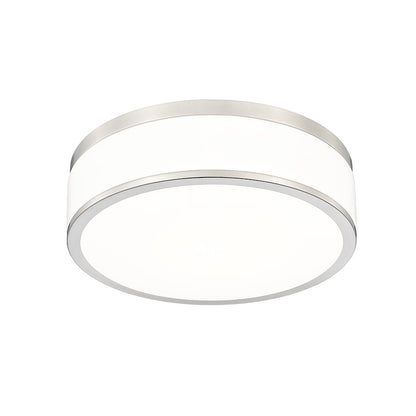 Z-Lite Ballord 1 Light 12" Flush Mount, Brushed Nickel/Frosted