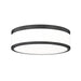 Z-Lite Ballord 1 Light 12" Flush Mount, Matte Black/Frosted - 1012F12-MB-LED