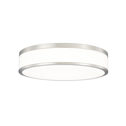 Z-Lite Ballord 1 Light 16" Flush Mount, Brushed Nickel/Frosted - 1012F16-BN-LED