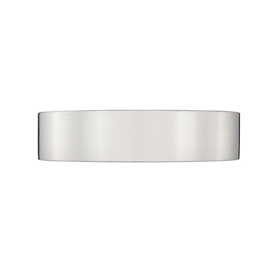 Z-Lite Kawan 1 Light 12" Flush Mount, Brushed Nickel/Frosted