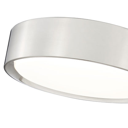 Z-Lite Kawan 1 Light 12" Flush Mount, Brushed Nickel/Frosted